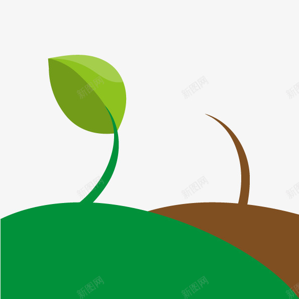 绿色土地植物发芽矢量图ai免抠素材_新图网 https://ixintu.com png下载 png图库 免费png 孕育生命 植物发芽 环保主题 矢量png 绿叶 矢量图