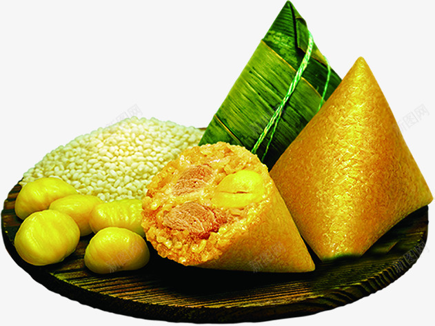 糯米栗子粽子食物png免抠素材_新图网 https://ixintu.com 栗子 粽子 糯米 食物