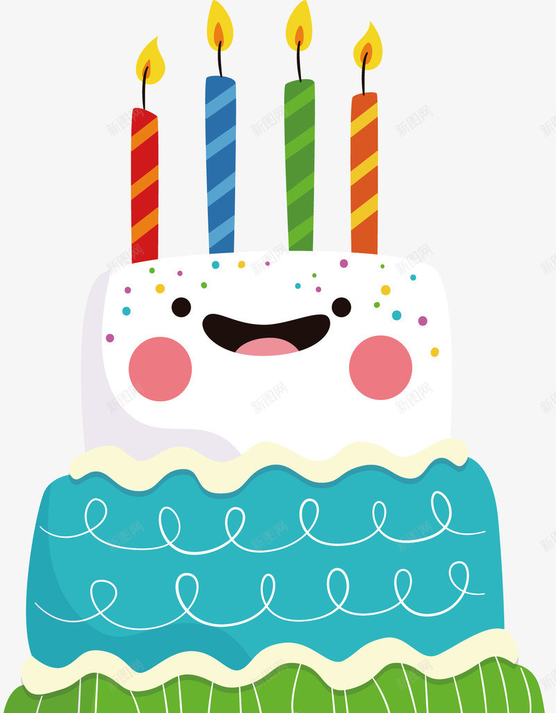 带着笑脸的多层蛋糕png免抠素材_新图网 https://ixintu.com 多层蛋糕 生日蛋糕 生日蜡烛 矢量png 笑脸蛋糕 蛋糕