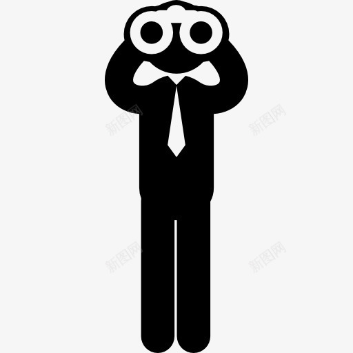 站在企业的人透过望远镜距离图标png_新图网 https://ixintu.com humanpictos 人 工具 望远镜 正面 看距离 站立