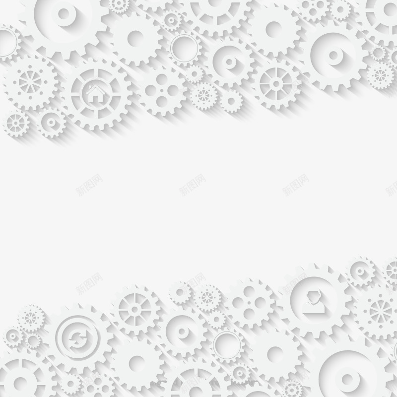齿轮的转动矢量图ai免抠素材_新图网 https://ixintu.com 白色 高清 矢量图