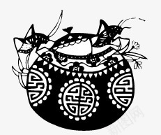剪纸艺术图标png_新图网 https://ixintu.com 剪纸艺术 精华国粹 黑白装饰