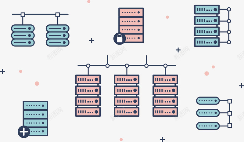 创意构架图矢量图eps免抠素材_新图网 https://ixintu.com 企业构架图 粉色 矢量图