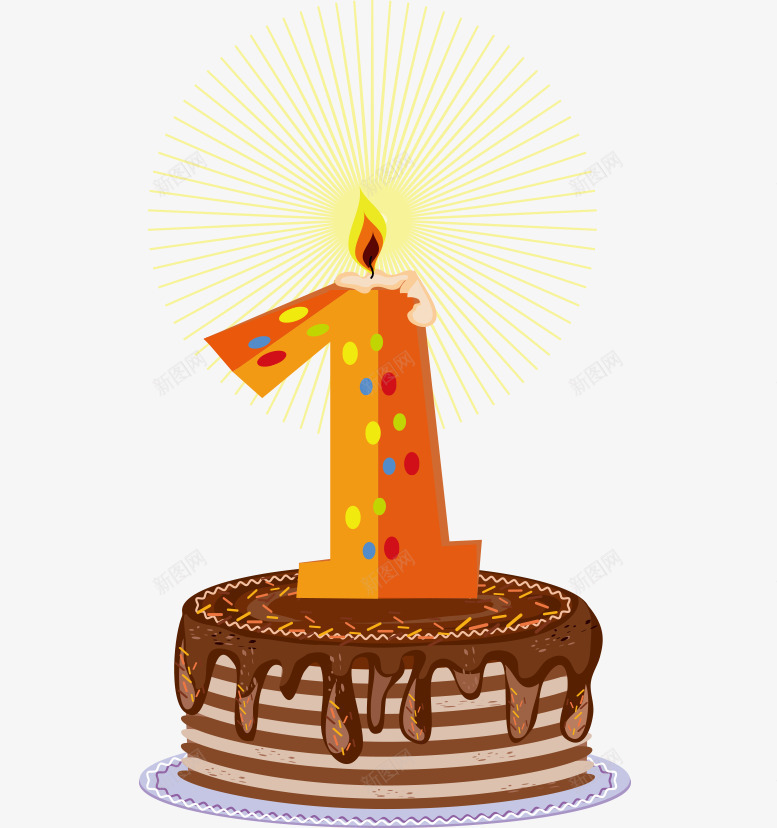 一岁蛋糕生日矢量图eps免抠素材_新图网 https://ixintu.com 一岁 蛋糕 矢量图