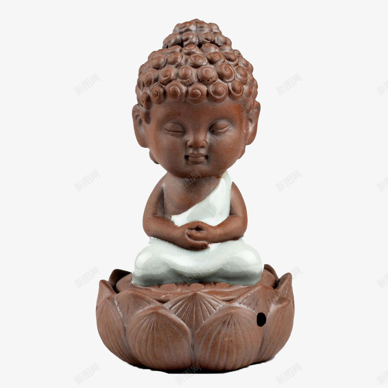 莲花座上的释迦摩尼png免抠素材_新图网 https://ixintu.com 卡通造型 瓷器 莲座 莲花座 释迦摩尼 香炉