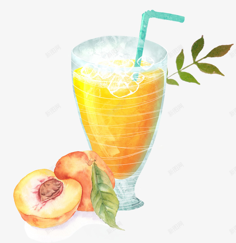 蜜桃果汁png免抠素材_新图网 https://ixintu.com 冰饮 夏日 果汁 水果 畅饮 蜜桃 蜜桃汁 鲜榨果汁