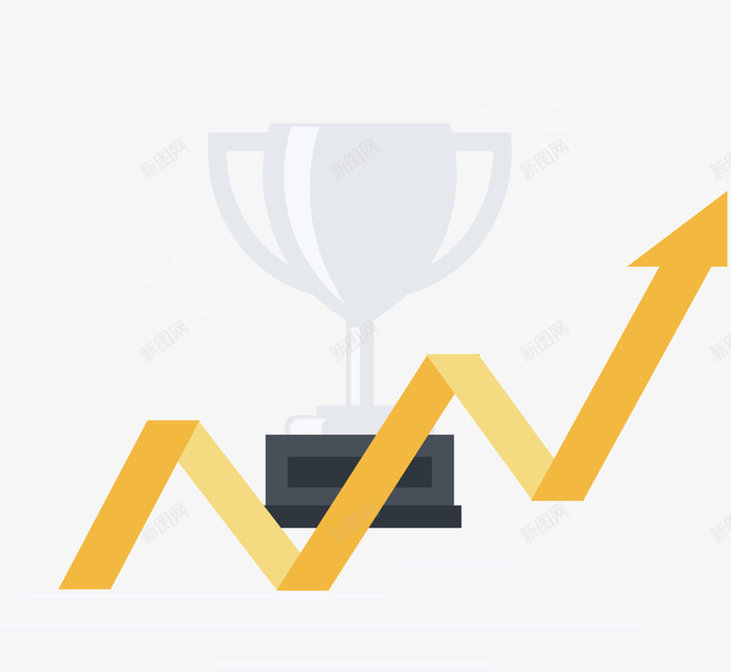 PPT商务奖杯png免抠素材_新图网 https://ixintu.com PPT 奖杯 数据走势 装饰图案