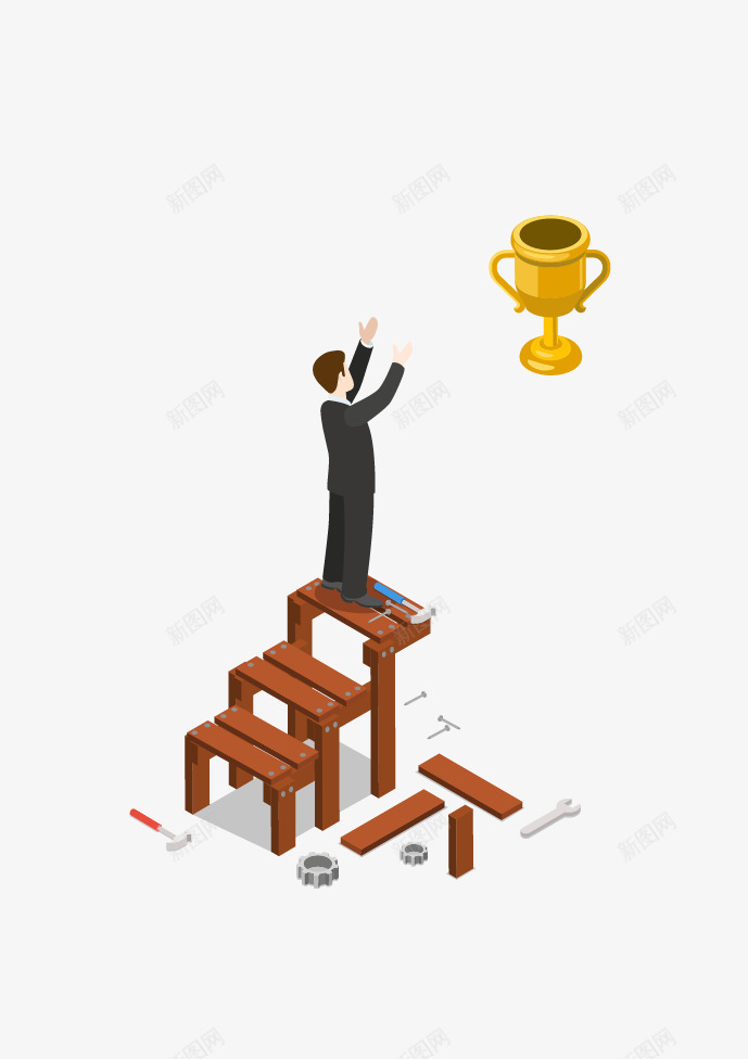 人物奖杯矢量图eps免抠素材_新图网 https://ixintu.com 人物 奖杯 矢量奖杯 阶梯 矢量图