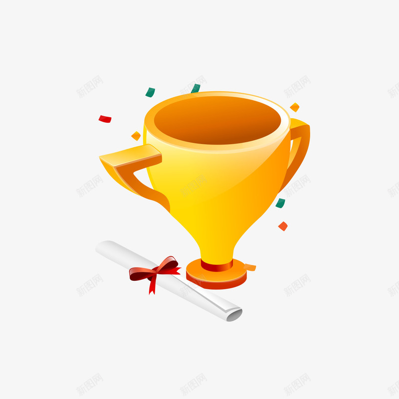 奖杯与奖状png免抠素材_新图网 https://ixintu.com 奖杯 奖状 第一名 金色奖杯