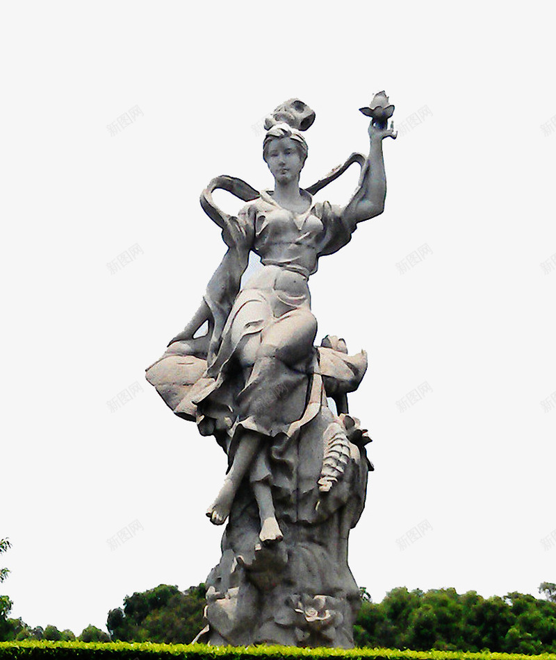 莲花娘娘png免抠素材_新图网 https://ixintu.com 传说人物 娘娘 旅游圣地 莲花山 雕塑