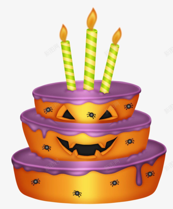 南瓜蛋糕png免抠素材_新图网 https://ixintu.com 手绘 烛光 甜食 生日蛋糕 蛋糕 蜡烛 食物
