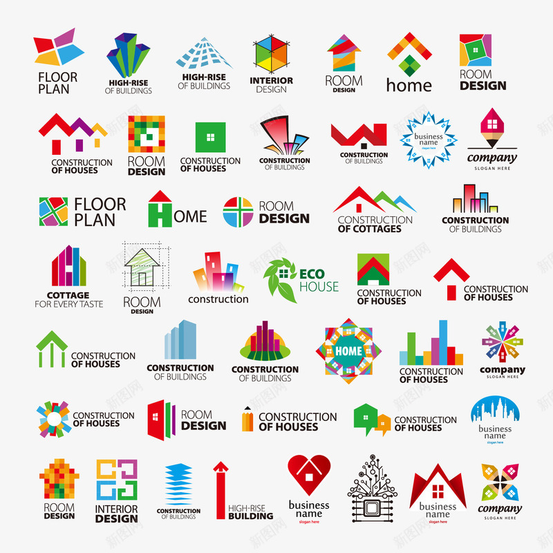 彩色公司商标LOGO矢量图图标eps_新图网 https://ixintu.com 企业logo 图形logo设计 矢量素材 矢量图