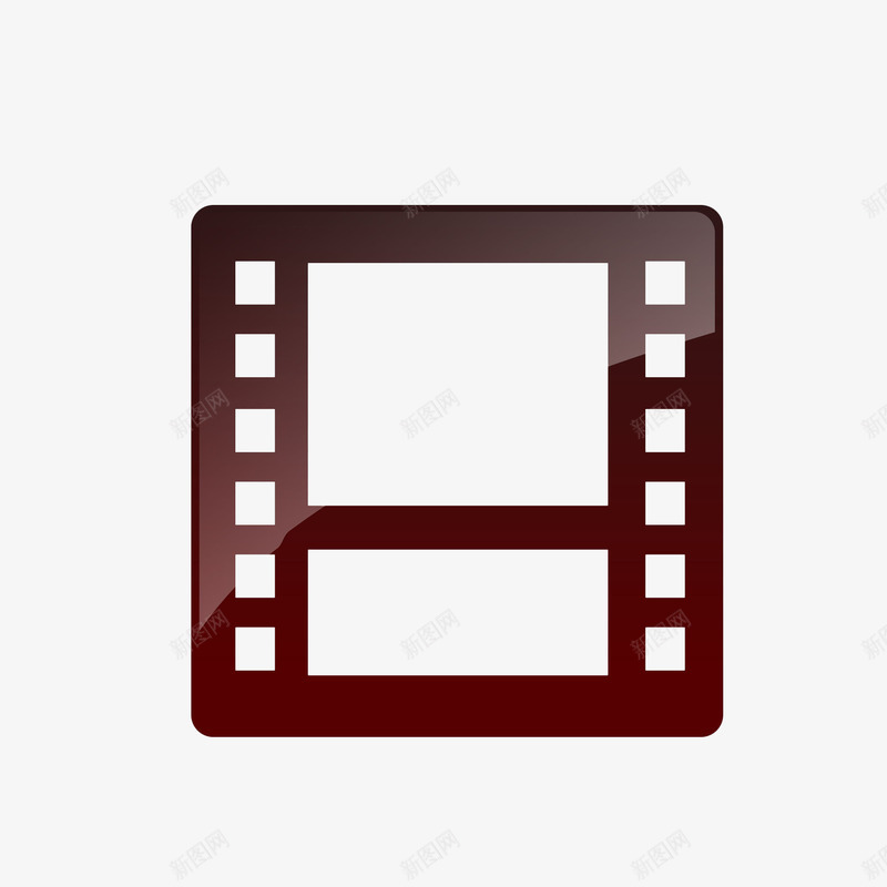 手绘棕色几何胶片png免抠素材_新图网 https://ixintu.com 几何手绘 扁平化 棕色 照片 电影胶片 相框 胶片相框 边框