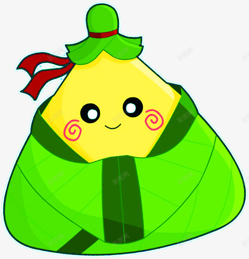 可爱绿色传统粽子表情人物png免抠素材_新图网 https://ixintu.com 人物 传统 可爱 粽子 绿色 表情