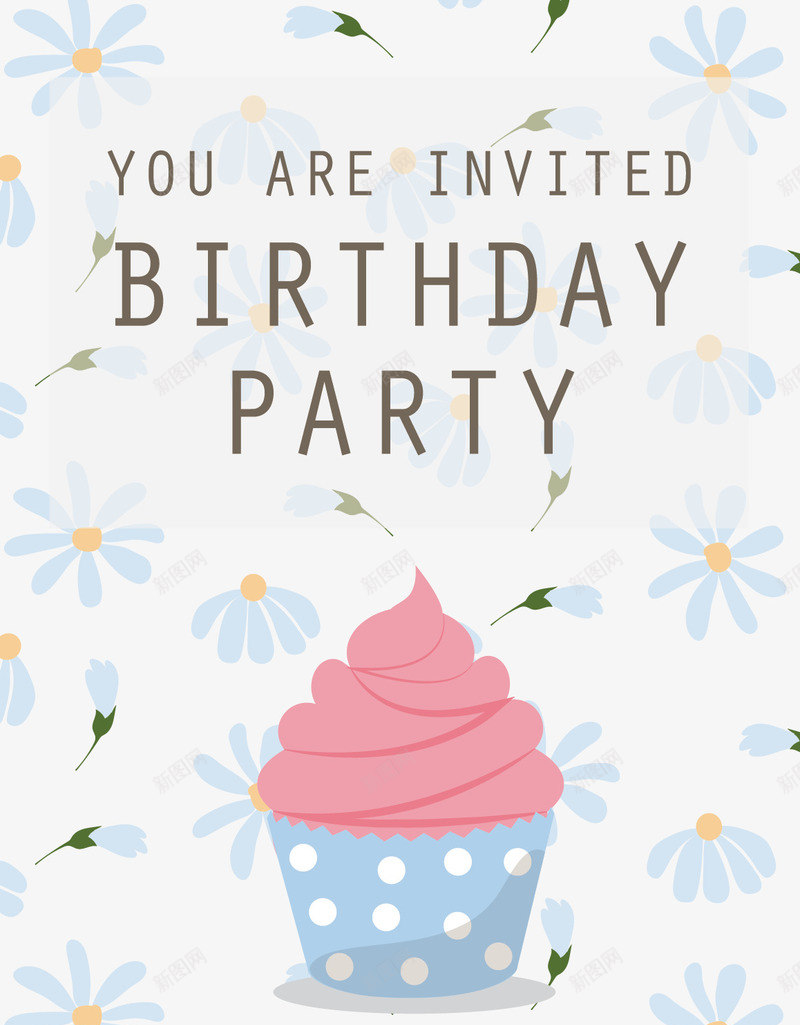 生日快乐卡片png免抠素材_新图网 https://ixintu.com 清新卡片 生日 纸杯蛋糕