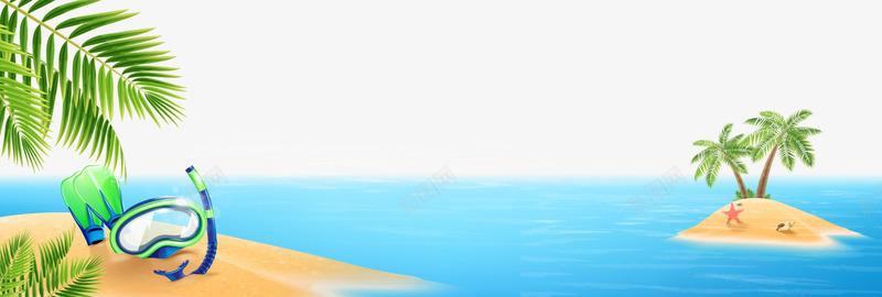 夏日海滨手绘图psd免抠素材_新图网 https://ixintu.com PNG图片 免抠 免抠素材 免费图片 夏日海滨手绘图 广告设计 设计素材
