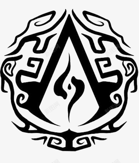 刺客信条黑白logo图标png_新图网 https://ixintu.com logo 《刺客信条 刺客信条 刺客信条LOGO 刺客信条logo 图标 标志 游戏标识