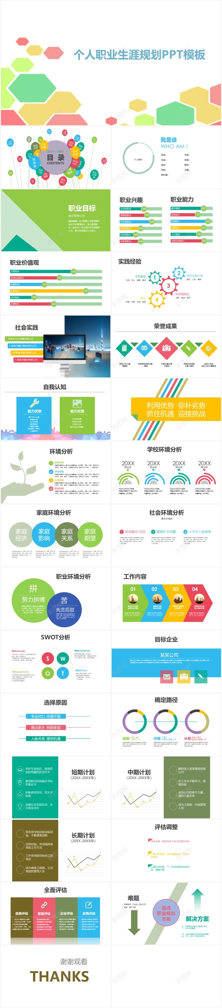 个人职业生涯规划办公PPT_新图网 https://ixintu.com 个人职业生涯规划