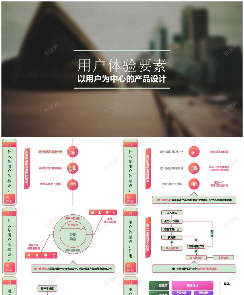 扁平化风格40PPT模板_新图网 https://ixintu.com 扁平化 风格