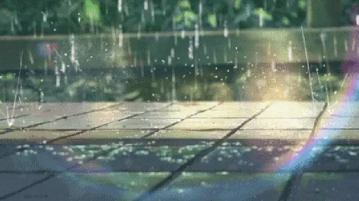雨天动图GIF动漫二次元下雨唯美GIF那些有趣美好图标