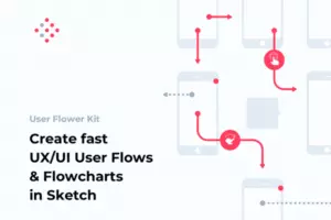 Sketch打造的多功能UX设计流程线框图套装下载素材