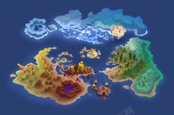 卡通岛屿游戏地图背景