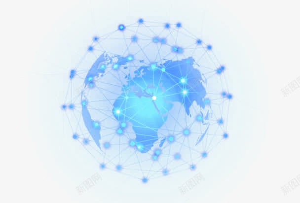 蓝色科技地球png免抠素材_新图网 https://ixintu.com 地球 地球投影 投影 科技元素 科技地球 科技感地球 蓝色科技地球