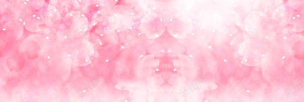 男装服装海报粉色花瓣背景