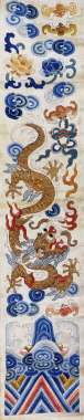 手绘中国风刺绣云纹背景