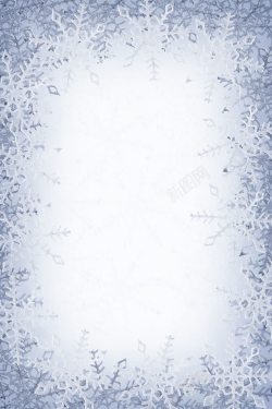 灰色的边框圣诞节雪花背景高清图片