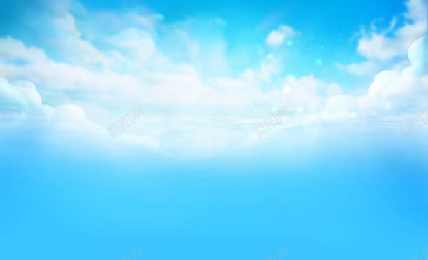 游戏里的天空白云场景背景