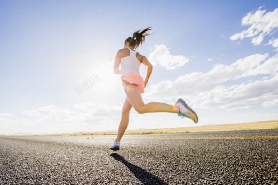 奔跑的运动少女海报背景背景
