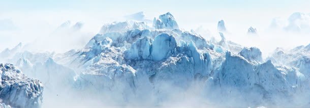 世界地图模型冰山冷色banner背景