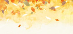 落叶海报金色秋天落叶背景高清图片