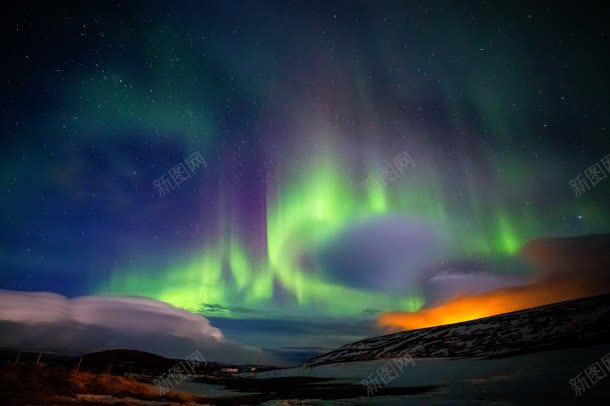 唯美梦幻极光夜景jpg设计背景_新图网 https://ixintu.com 夜景 极光 梦幻