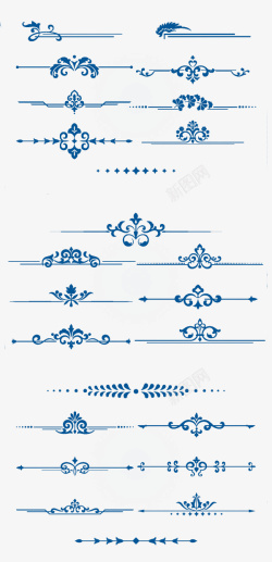 欧式传统花纹蓝色欧式复古花纹高清图片
