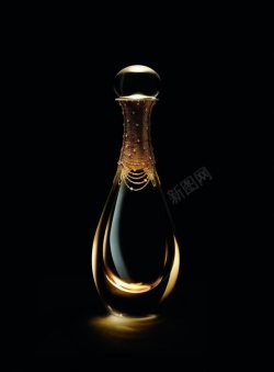 香水型蜡烛透明水滴形状香水瓶高清图片