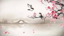鸟类壁纸中国鸟类山水画壁纸高清图片