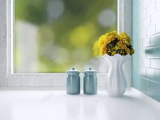窗户花瓶杯子墙砖jpg设计背景_新图网 https://ixintu.com 杯子 窗户 花瓶