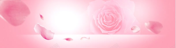 粉色玫瑰花开温馨浪漫海报背景背景