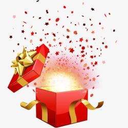 直播间礼物打开打开释放礼物的红色大礼盒高清图片