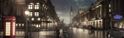 英国街道雨夜下的英国街道海报背景高清图片