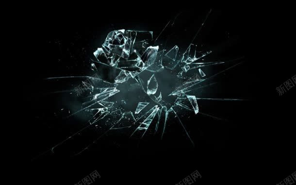 破碎的玻璃茬子黑色jpg设计背景_新图网 https://ixintu.com 玻璃 破碎 黑色