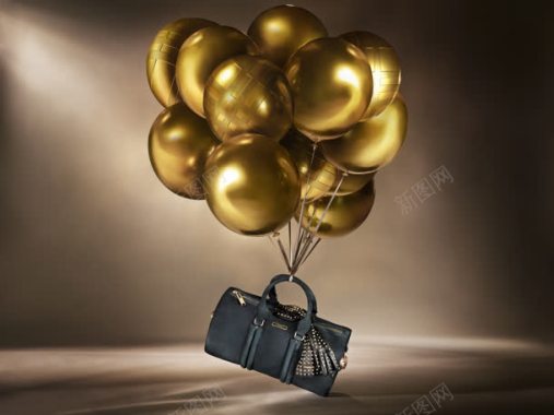 金色气球女式包包背景