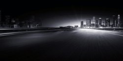 高速公路夜景灰色高速公路城市海报背景高清图片
