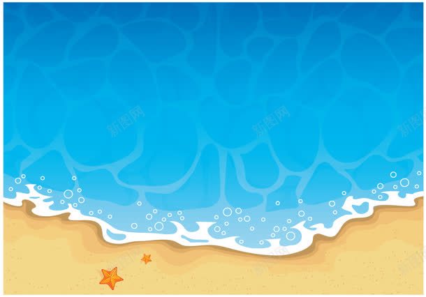卡通蓝色海水沙滩海报背景jpg设计背景_新图网 https://ixintu.com 卡通 沙滩 海报 海水 背景 蓝色
