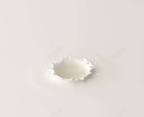 瞬间永恒飞溅的牛奶牛奶滴落瞬间乳白色牛奶背景