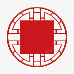 中式圆中式复古圆框高清图片