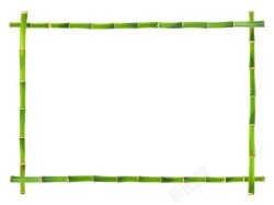 竹节边框绿色竹子边框高清图片