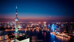 上海浦东都市城市夜景上海浦东高清图片